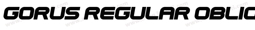 Gorus Regular Oblique字体转换